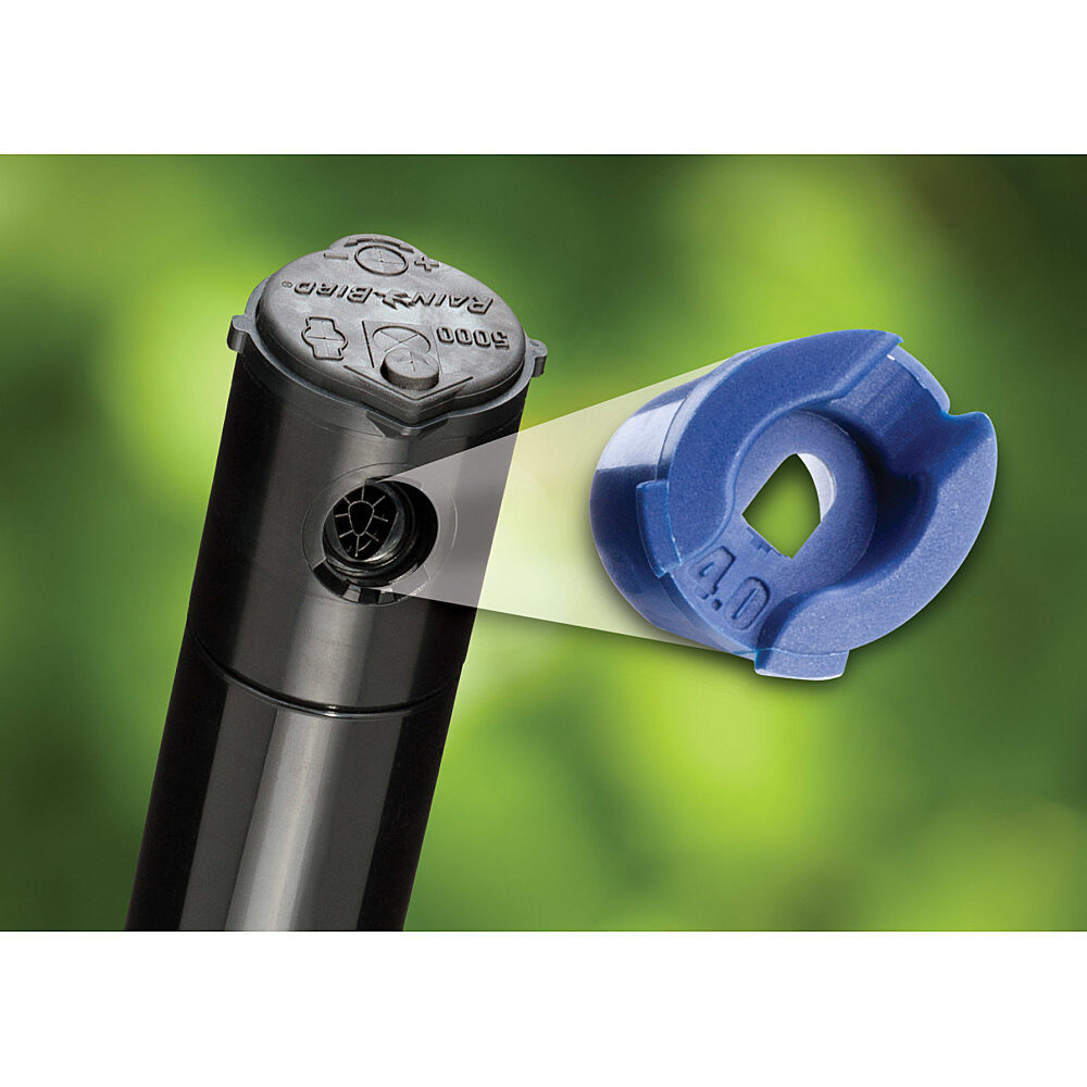 Foto referensi nozzle tree Rain Curtain seri 5000 dari Rain Bird; jumlah dan pilihan nozzle dalam kemasan perlu dikonfirmasi.