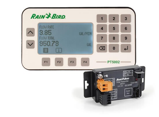 Foto referensi dua perangkat berbeda: monitor PT5002 dan transmitter PT322. Bukan satu paket; tipe pemasangan dan isi kit mengikuti kode produk.